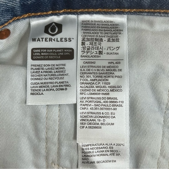 Levis 551 Z Straight Stretch Light Wash Denim Jeans Torn Distressed - Picture 11 of 11